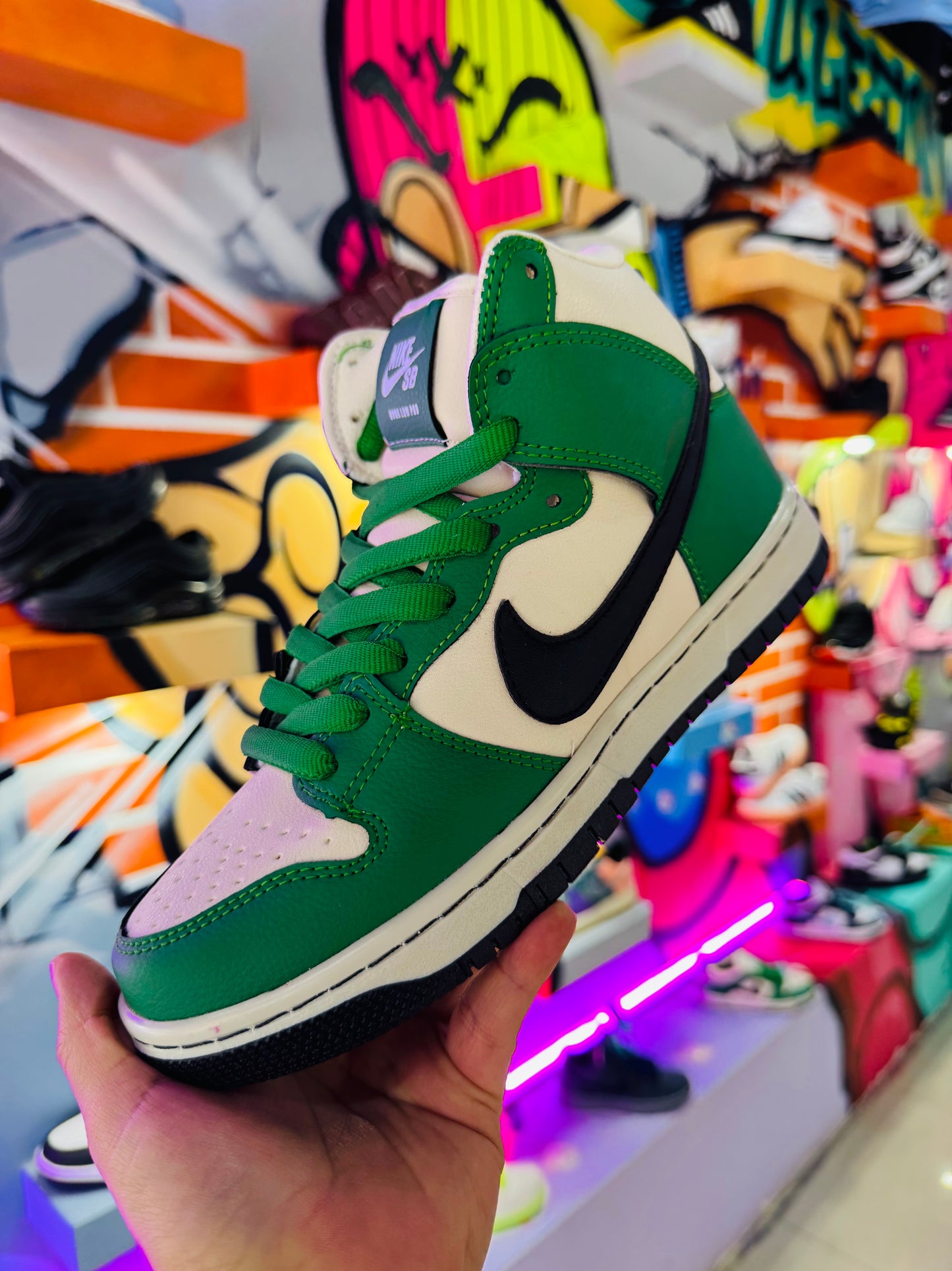 Retro 1 Lottery Green