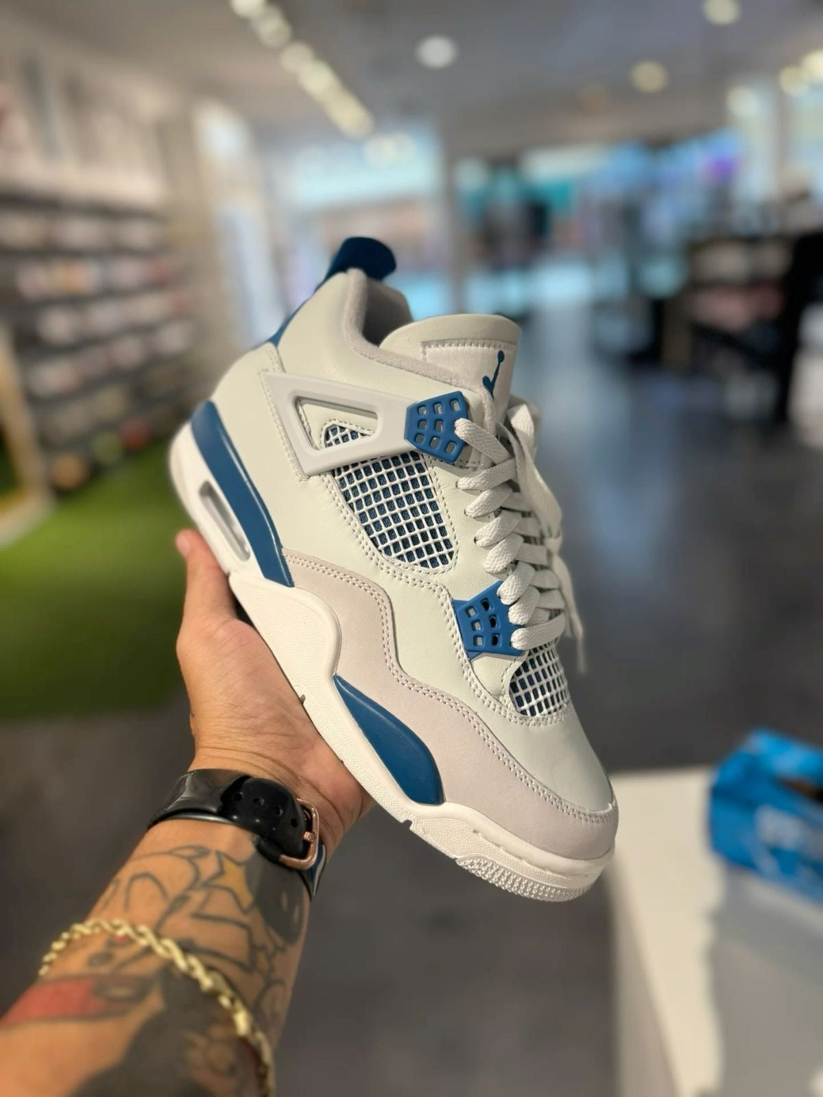 Retro 4 MILITARY Blue