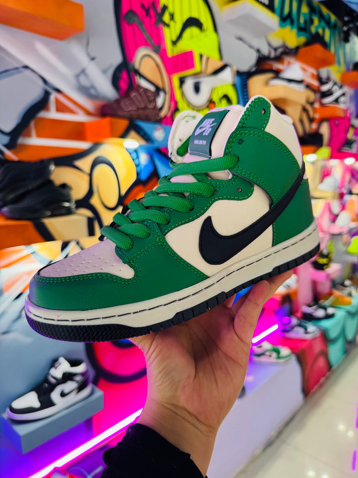 Retro 1 Lottery Green